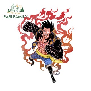 Earlfamily สติกเกอร์ไวนิล ลายการ์ตูนอนิเมะ One Piece Monkey D Luffy Gear 4th 13 ซม. x 9.7 ซม. สําหรับติดตกแต่งรถยนต์