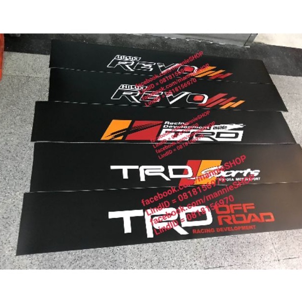 สติ๊กเกอร์บังแดดหน้ารถ งานตัดคอม สำหรับรถ TOYOTA sticker ติดรถ แต่งรถ โตโยต้า รีโว้ TRD REVO OFFROAD