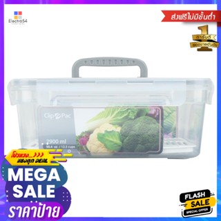 กล่องอาหารหูหิ้ว+ตะแกรง 2.9 ลิตร CLIP PAC TOUCHFOOD CONTAINER CLIP PAC TOUCH 2.9L CLEAR