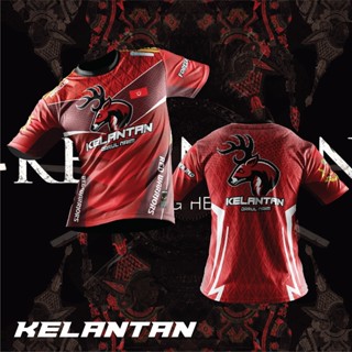 เสื้อยืด พิมพ์ลาย Jersey Kelantan Design Malaysia | เสื้อกีฬาบาจู Jersey Sublimation | เสื้อยืดแขนสั้น