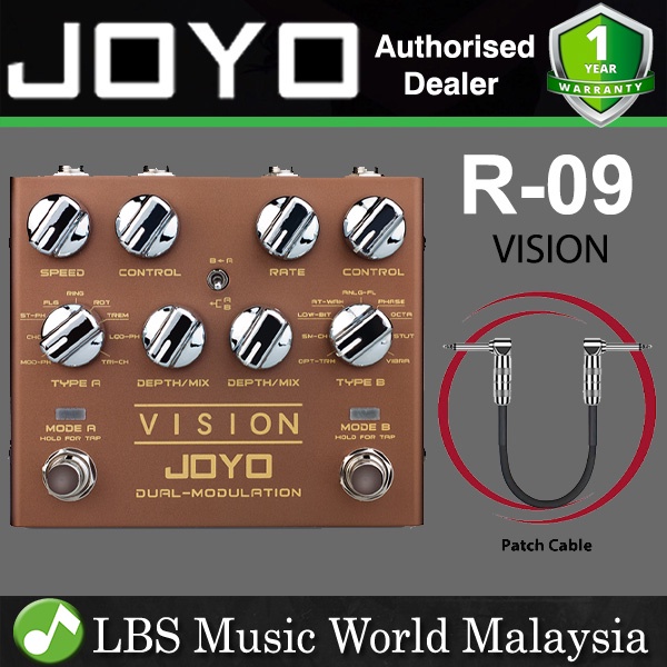 Joyo R-09 VISION Dual Channel Modulation Effect Pedal สําหรับกีตาร์ไฟฟ้า (R09 R 09)