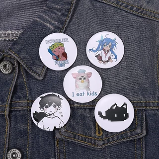 100 รูปแบบ 44mmTinplate Lapel เข ็ มกลัดแมวอะนิเมะข ้ อความ Pin น ่ ารักกระเป ๋ าเป ้ สะพายหลัง Badge อุปกรณ ์ เสริมเครื ่ องประดับของขวัญสําหรับเพื ่ อน