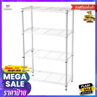 ชั้นวางของ 4 ชั้น STACKO BAZE 60x30x97.5 ซม. สีขาว4 TIER SHELVES STACKO BAZE 60X30X97.5CM WHITE