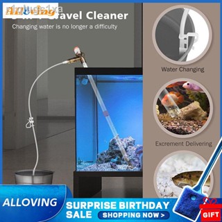 Alloving Aquarium Fish Tank Manual Siphon Water Change Sand Washing Device Cleaning Tool