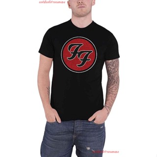 แฟชั่นที่กำหนดเอง Foo Fighters T Shirt Fighter Jets Band Logo Stripes Official Mens Black Size Foo Fighters ฟูไฟเตอส์ วง