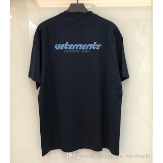 Tee เสื้อยืดสีขาวผู้หญิง ผ้าฝ้ายพิมพ์ผู้ชายเสื้อยืด 19Ss Vetements สตรีทแวร์คุณภาพสูง Vetements 18y