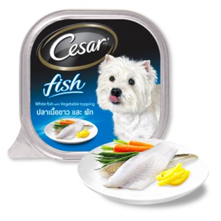 Cesar อาหารสุนัข รสปลาเนื้อขาวและผัก 100G x 6 ชิ้น