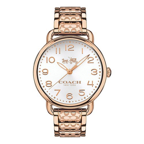 Authentic Original Coach Women's Delancey Rose Gold tone Bracelet Watch 14502497
