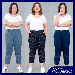 🔥ส่งฟรี ตัดเย็บไทย🔥กางเกงยีนส์ยืด Hi'jeans เก็บทรงพรางหุ่น ต้นขาใหญ่สะโพกใหญ่ สาวอวบอ้วน เอว 26-4ุ6”