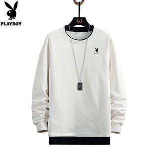 Playboy Autumn New Mens Sweater Solid Long Sleeve Round Neck