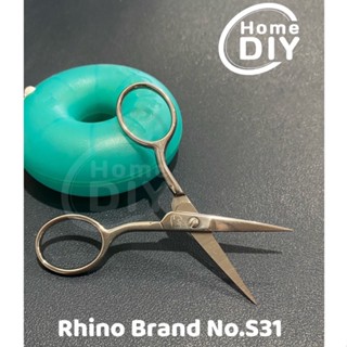 กรรไกรตัดขนจมูก/ขนคิ้ว/หรือหนวด ปลายแหลม Rhino Brand NO.S31 .