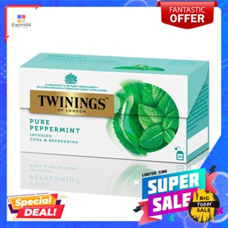 ทไวนิ่งส์ชา เพียวเปปเปอร์มินท์ 2กx25 ซองTWININGS PURE  PEPPERMINT 50 G.(25 SACHETS)