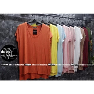 เสื้อยืดคอวี งานป้ายtopshop เสื้อแฟชั่นผู้หญิง