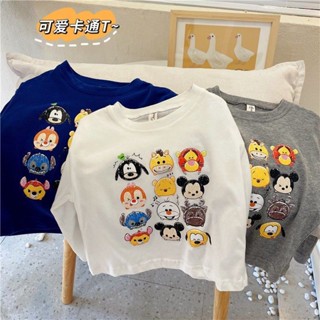 [Babycat] พร้อมส่ง ใหม่ เสื้อยืดแขนยาว ผ้าฝ้าย 100% พิมพ์ลายการ์ตูน สไตล์เกาหลี ญี่ปุ่น แฟชั่นฤดูใบไม้ผลิ ฤดูใบไม้ร่วง สําหรับเด็ก