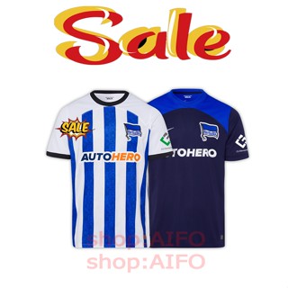 เสื้อกีฬาแขนสั้น ลายทีมชาติฟุตบอล Hertha BSC Jersey 22 23 ชุดเหย้า คุณภาพสูง สําหรับผู้ชาย