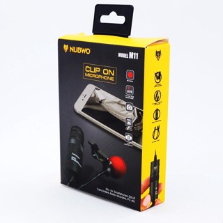 MicroPhone Clip On NUBWO (M11) Black คลิปไมค์ สำหรับหนีบปกเสื้อเหมาะสำหรับงานวีดีโอ (Clip On) ใช้ได้กับกล้อง DSLR, Smart