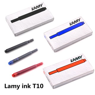 Lamy หมึกเติม T10 สําหรับปากกาหมึกซึม (สีดํา น้ําเงิน แดง) 5 หลอดต่อกล่อง
