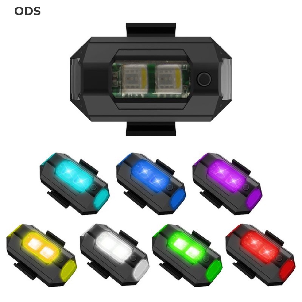 Ods ไฟท้ายจักรยาน LED 4/7 สี กันชน USB