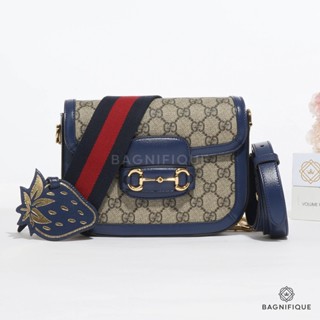 GUCCI MINI HORSEBIT LIMITED NAVY