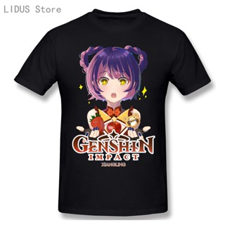 Tee เสื้อเบลาส์ New Genshin IMPACT Sweet 2 เสื้อยืดลําลองเนื้อผ้าฝ้ายแฟชั่นสําหรับผู้ชาย discount