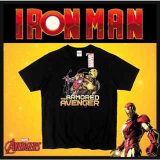 เสื้อยืดMarvel_ลิขสิทธิ์แท้ลายIRonMan.สีดำ(mvx-165)