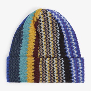 พร้อมส่ง หมวก MISSONI Striped-pattern folded-brim wool-blend beanie hat