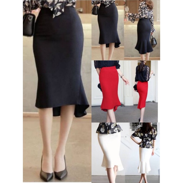 กระโปรงทำงาน ทรงดินสอ(S-3XL)