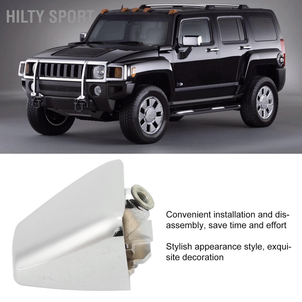Hilty Sport ฝาครอบมือจับประตูโครเมี่ยม ชุบเงา แบบเปลี่ยน สําหรับ Hummer H3 2006‐2010