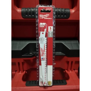 Milwaukee 48-00-5035 ใบเลื่อยชักตัดไม้ ใบเลื่อยซอว์ซอลตัดไม้ 150มม. 6" (5TPI) Thin Kerf Wood Sawzall Blade