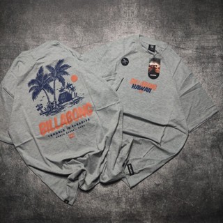เสื้อยืด พิมพ์ลาย BILLABONG HAWAII สีเทา สําหรับผู้ชายS-5XL