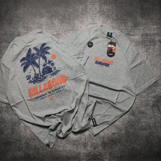 เสื้อยืด พิมพ์ลาย BILLABONG HAWAII สีเทา สําหรับผู้ชายS-5XL