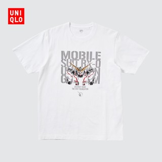 เสื้อแฟชั่นผญ เสื้อโอเวอร์ไซ ✚✱Uniqlo UT เสื้อยืด แขนสั้น พิมพ์ลายกันดั้ม สําหรับผู้ชาย ผู้หญิง Tee