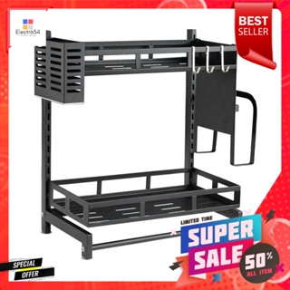 ชั้นวางเครื่องปรุงสเตนเลส 2 ชั้น HOMEST IC-008846 สีดำ2-TIER STAINLESS STEEL CONDIMENT RACK HOMEST IC-008846 BLACK