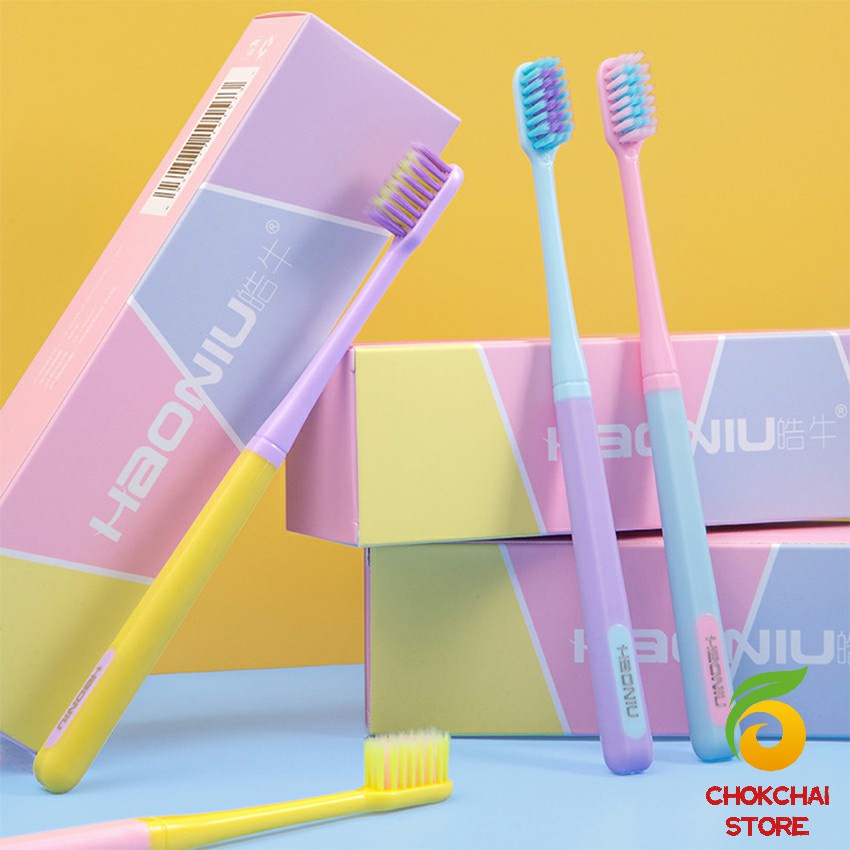 Chok แปรงสีฟัน สีพาสเทล สไตล์ญี่ปุ่น สวย น่ารัก น่าใช้ พร้อมส่ง ราคาต่อ ชิ้น Ice cream toothbrush