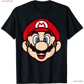 เสื้อแฟชั่นผญ sexy เสื้อสาวอวบ เสื้อยืดยอดนิยม Super Mario Big Face Mario T-Shirt Popular T-shirts