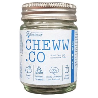 CHEWW.CO ยาสีฟันเม็ด กลิ่นซีซอลต์ Fresh Sea Salt Toothpaste Tabs (30Tabs)