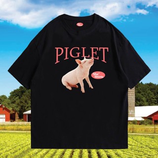 น่ารักคนอ้วน(พร้อมส่ง) เสื้อ PIGLET  ผ้าCotton 100% ผ้าดีมากก มีขาวและดำ  ทั้งทรงปกติและ OVERSIZE