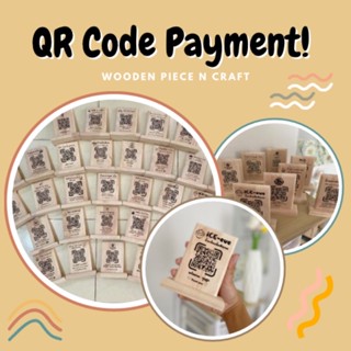 ป้ายสแกนจ่าย QR code payment!  มินิมอล เป็นงานเลเซอร์ลงไม้ยางพารา ลงสีคมชัด! ขนาดกระทัดรัด ตั้งไว้หน้าร้านสแกนง่ายยยยย~