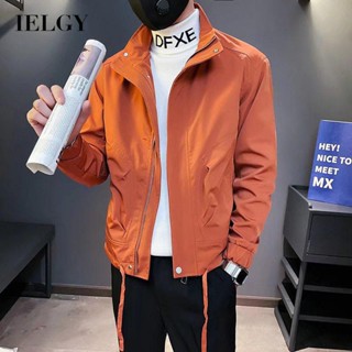 Ielgy เสื้อแจ็กเก็ตลําลอง เข้ารูป คุณภาพสูง สีพื้น สําหรับผู้ชาย