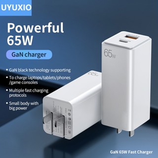 65W Charger GaN Dual Ports for MacBook Laptops iPad iPhone PD USB C Wall Charger for iPhone 11 13 12 Pro Max Samsung X00