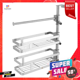 ชั้นวางสเตนเลสหมุนได้+ที่ใส่ทิชชู่ TinySTAINLESS STEEL RORATING WALL SHELF WITH KITCHEN ROLL HOLDER KECH TINY 2-TIER