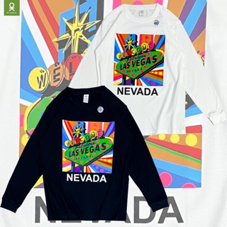 เสื้อยืดแขนยาว ลาย NEVADA - OVERSIZE ผ้านำเข้าUSA🇺🇸 แท้ 100% ใส่สบายผิวมาก