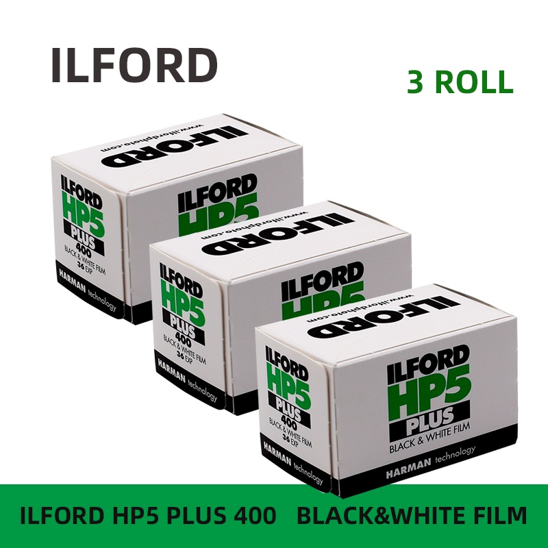 1/2/3 ม้วน ILFORD HP5 PLUS 400 ILFORD 135 ฟิล์มขาวดํา ฟิล์มถ่ายภาพขาวดํา สื่อพิมพ์ UK