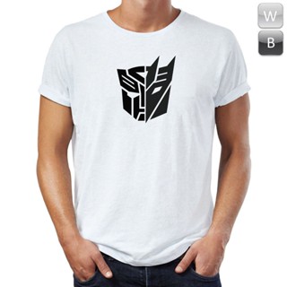 เสื้อยืดแฟชั่น สวมใส่ทุกวัน Transformers Autobots Decepticons Optimus Robots พิมพ์ลาย Cool tshirt