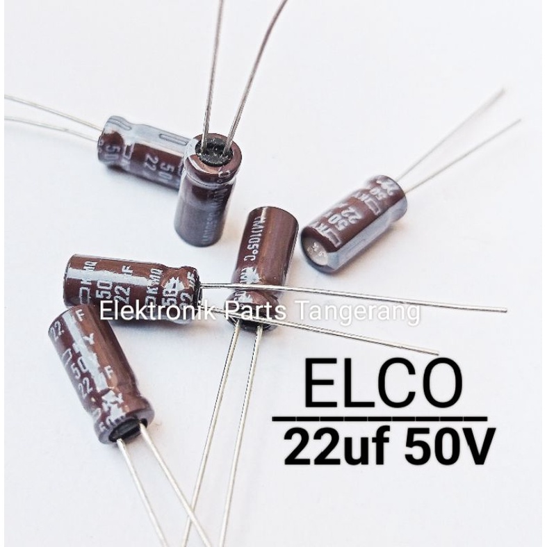 (1 ชิ้น) ELCO CAPACITOR 22UF 50V ELCO CAPACITOR 22UF 50V ELCO CAPACITOR 50V 22UF ELCO 22UF 50VOLT