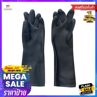 ถุงมือยาง STRONGMAN ใหญ่ ดำRUBBER GLOVES STRONGMAN LARGE BLACK