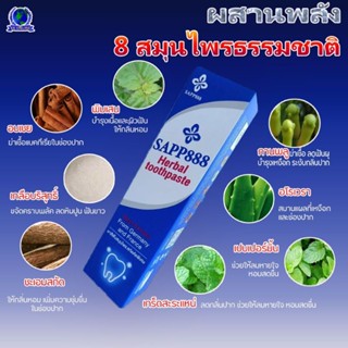 SAPP888 Herbal Toothpaste ยาสีฟันสมุนไพร SAPP888 ผลิตจากส่วนผสมของสมุนไพรคัด