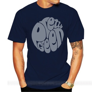 เสื้อยืดคอกลม ○YchenYSS s Shop Pretty Green Gillespie Logo T Shirt in Navy-paisley graphic tee cotton tshirt men summer