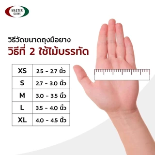 ถุงมือไนไตร สีดำ 100 ชิ้น หนา3.5 กรัม ไร้แป้ง (Food Safe) ถุงมือสัก // MASTER GLOVE