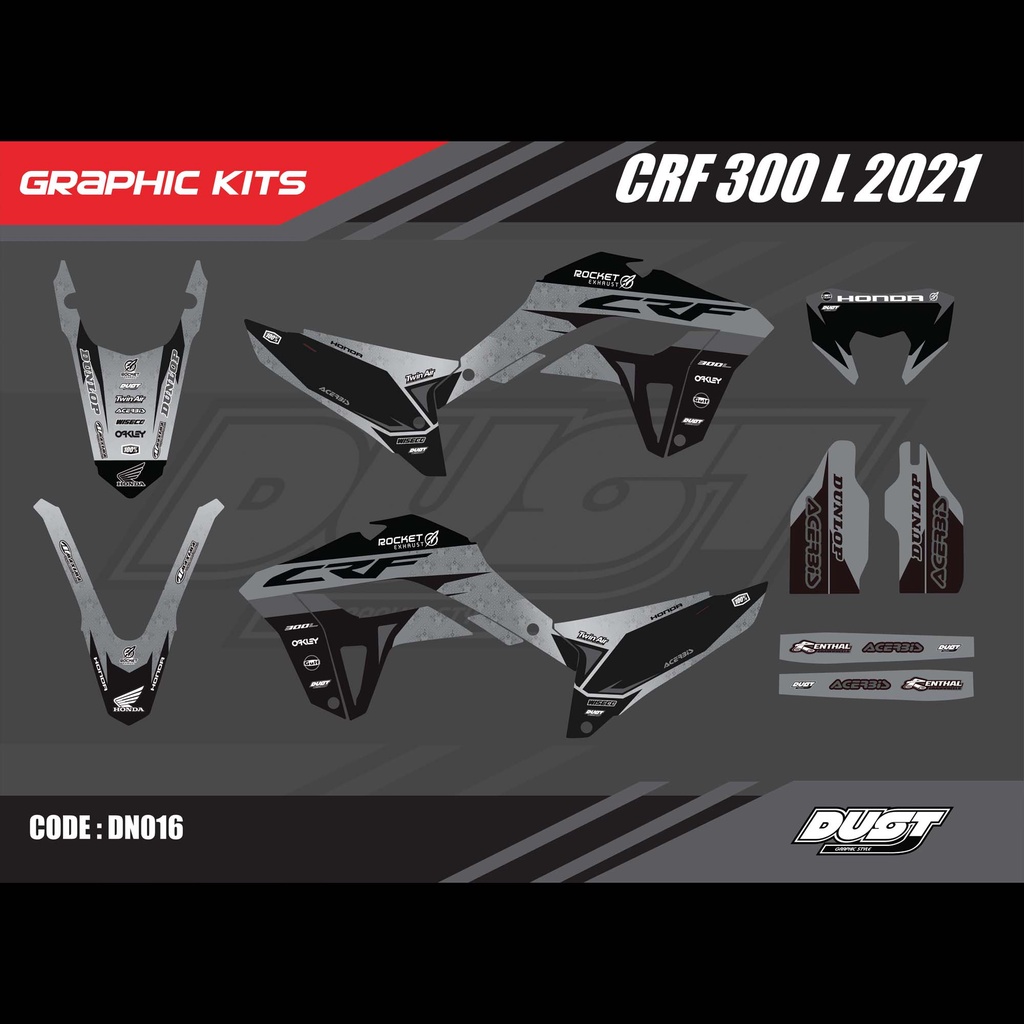 Stickers, Logos & Emblems 1350 บาท สติ๊กเกอร์วิบาก Honda CRF 300L 2021 ทั้งคัน Graphic kit สติ๊กเกอร์เคลือบเงา สุดคุ้ม Motorcycles